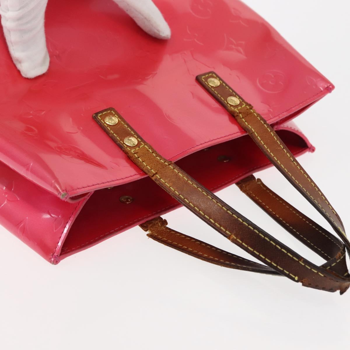 LOUIS VUITTON Monogram Vernis Reade PM Bag Fuchsia Pink M91221 LV Auth 147256