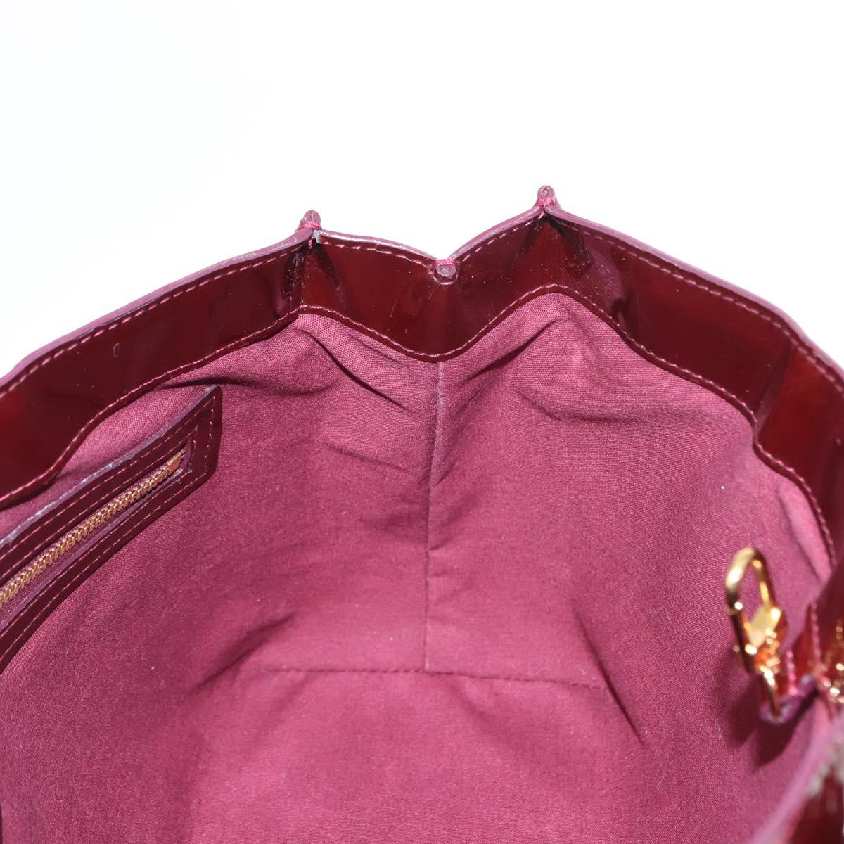 LOUIS VUITTON Monogram Vernis Wilshire PM Bag Rouge Favist M91644 LV Auth 147257