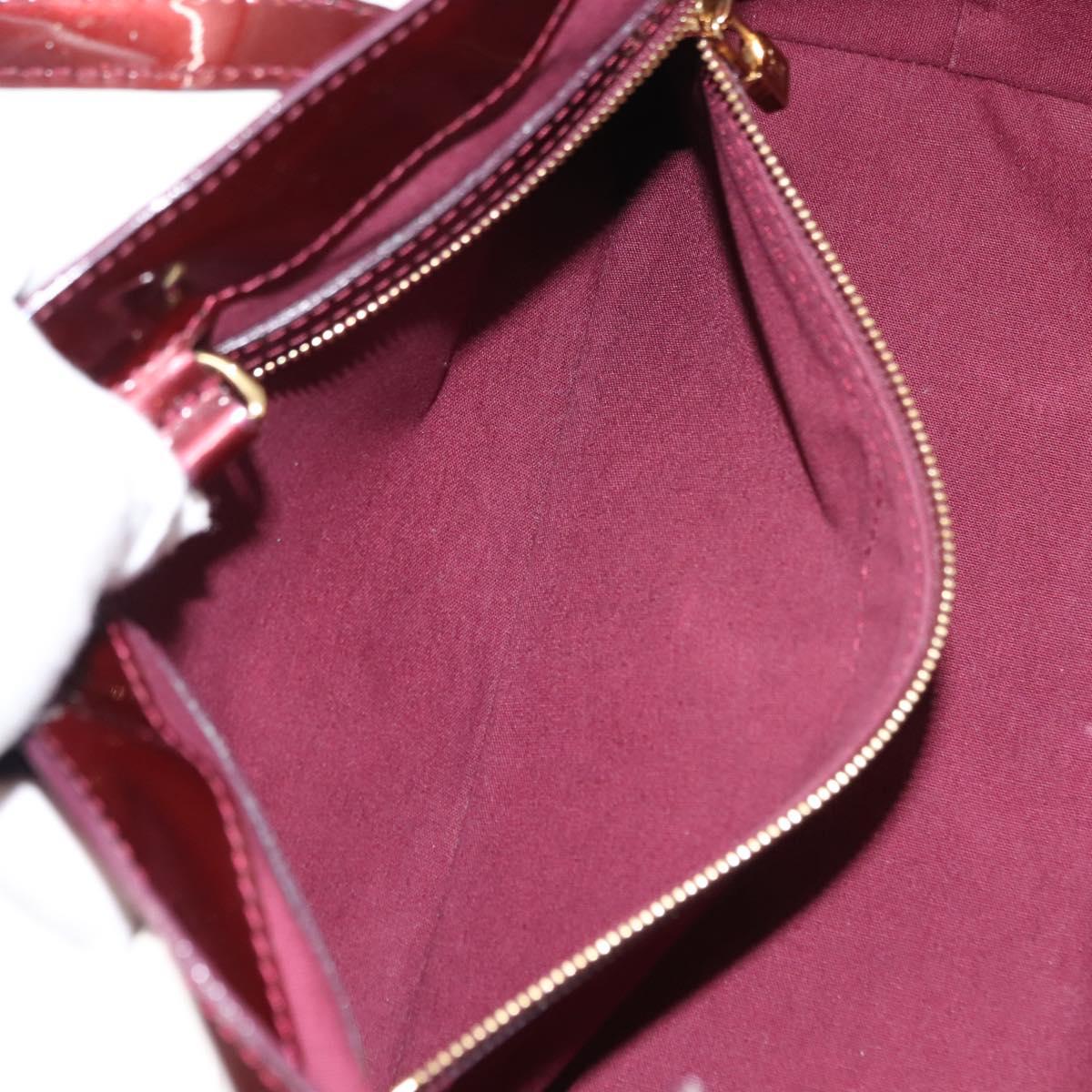 LOUIS VUITTON Monogram Vernis Wilshire PM Bag Rouge Favist M91644 LV Auth 147257