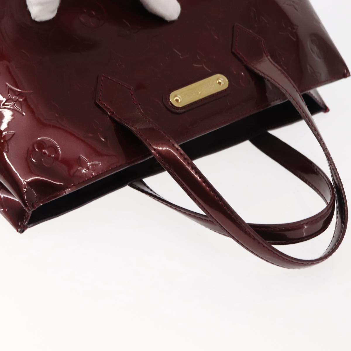 LOUIS VUITTON Monogram Vernis Wilshire PM Bag Rouge Favist M91644 LV Auth 147257