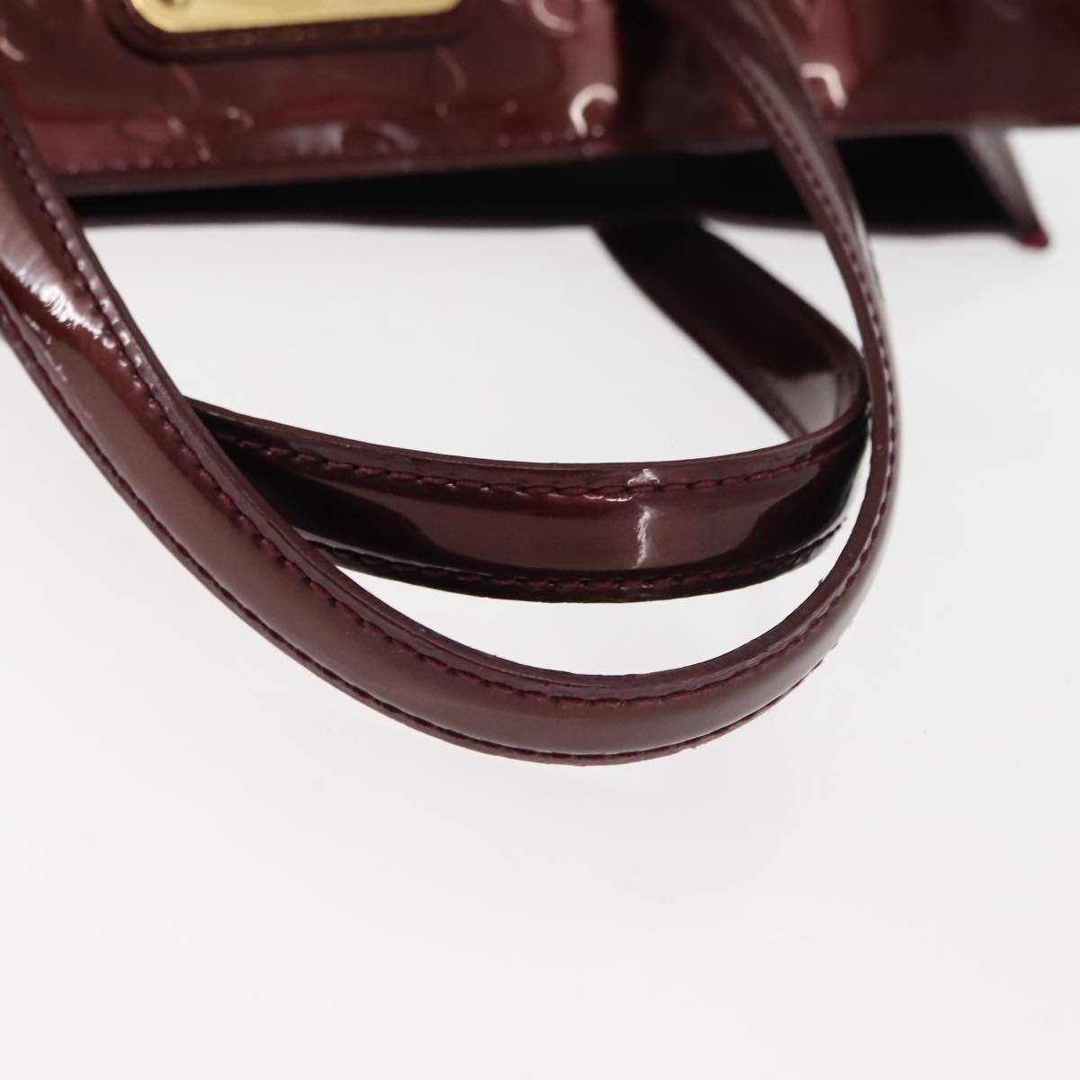 LOUIS VUITTON Monogram Vernis Wilshire PM Bag Rouge Favist M91644 LV Auth 147257