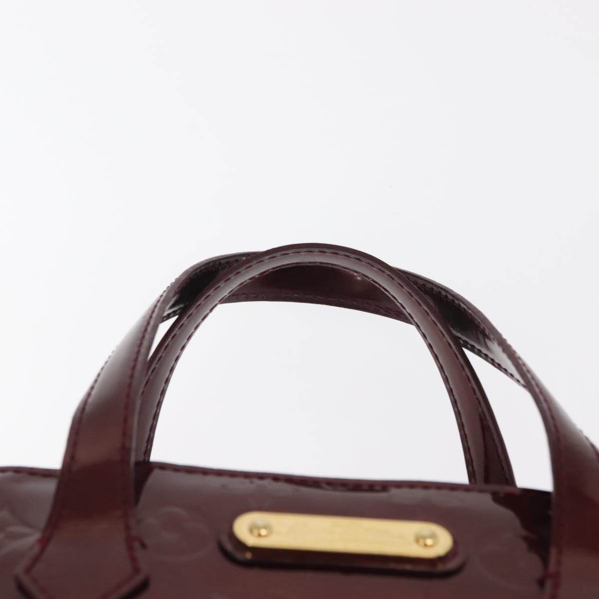 LOUIS VUITTON Monogram Vernis Wilshire PM Bag Rouge Favist M91644 LV Auth 147257