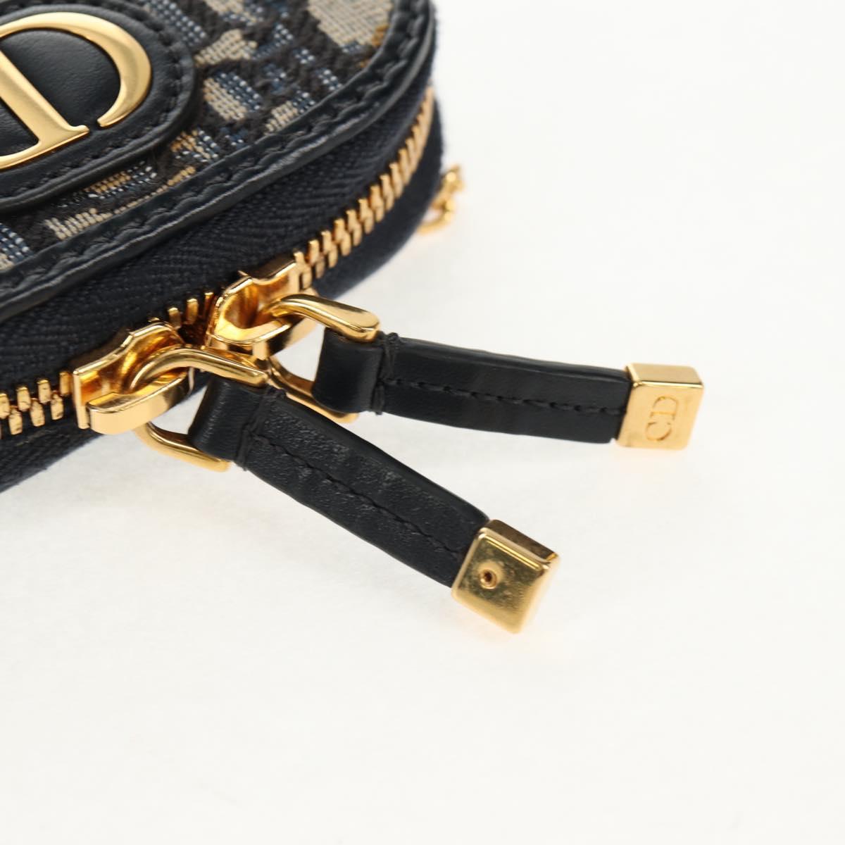 Christian Dior Trotter Canvas Dior 30 Montaigne Chain Pouch Navy Auth 147260A