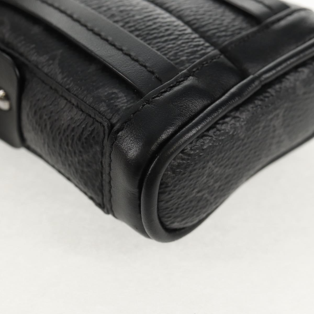 LOUIS VUITTON Monogram Eclipse Bijoux Sac Mini Christopher M77166 Auth 147262M