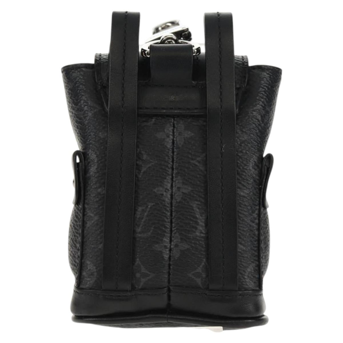 LOUIS VUITTON Monogram Eclipse Bijoux Sac Mini Christopher M77166 Auth 147262M