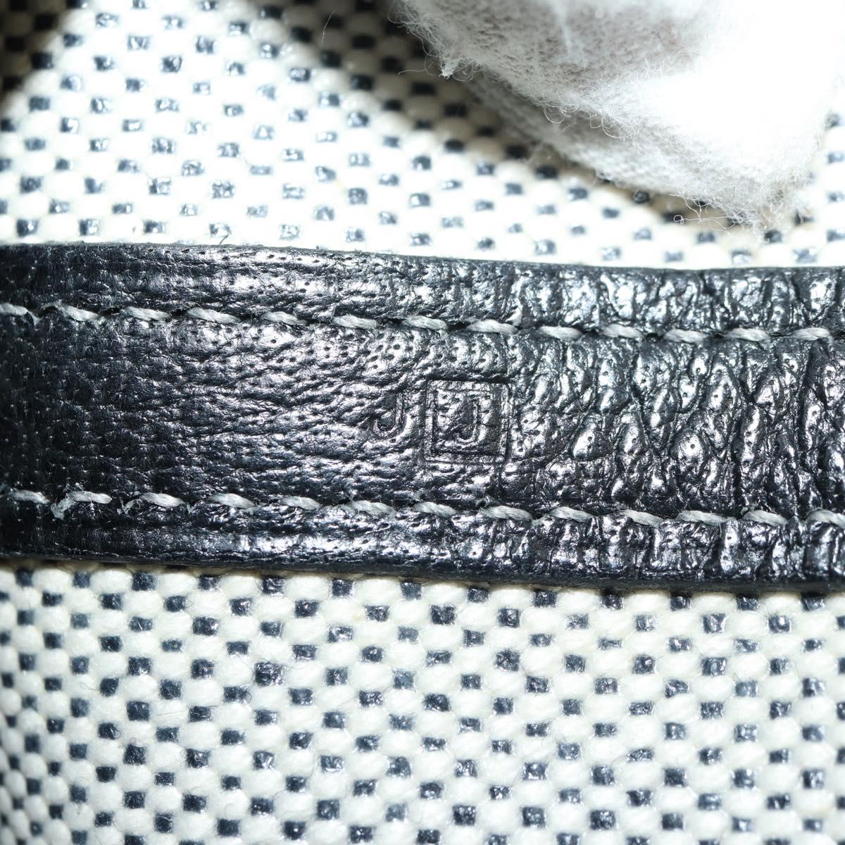 HERMES Garden Party Pouch Canvas Gray Silver Auth 147267SM