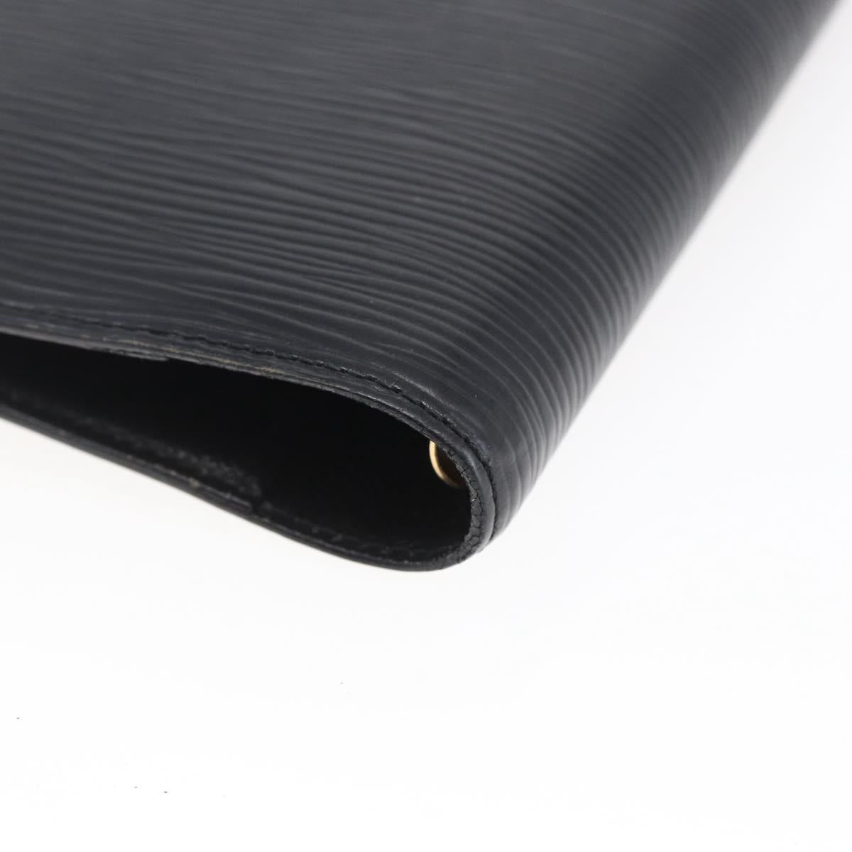 LOUIS VUITTON Epi Agenda PM Day Planner Cover Black R20052 LV Auth 147269