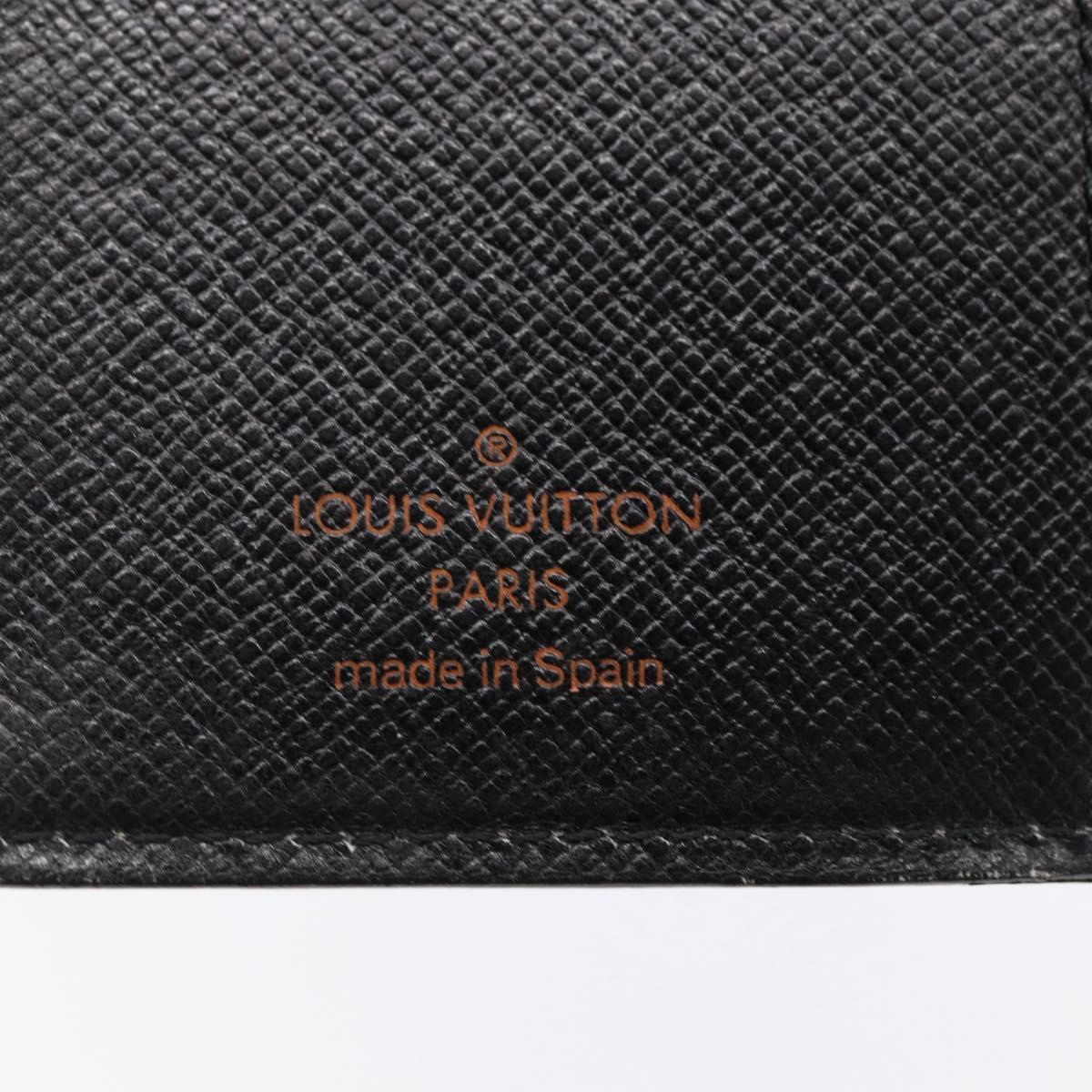 LOUIS VUITTON Epi Agenda PM Day Planner Cover Black R20052 LV Auth 147269