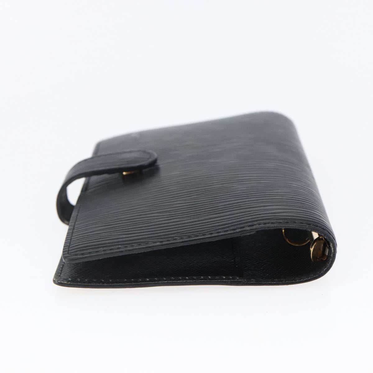 LOUIS VUITTON Epi Agenda PM Day Planner Cover Black R20052 LV Auth 147269