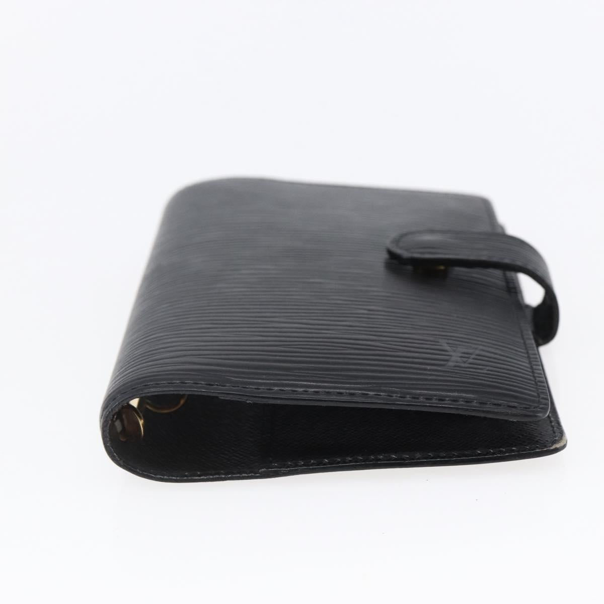 LOUIS VUITTON Epi Agenda PM Day Planner Cover Black R20052 LV Auth 147269