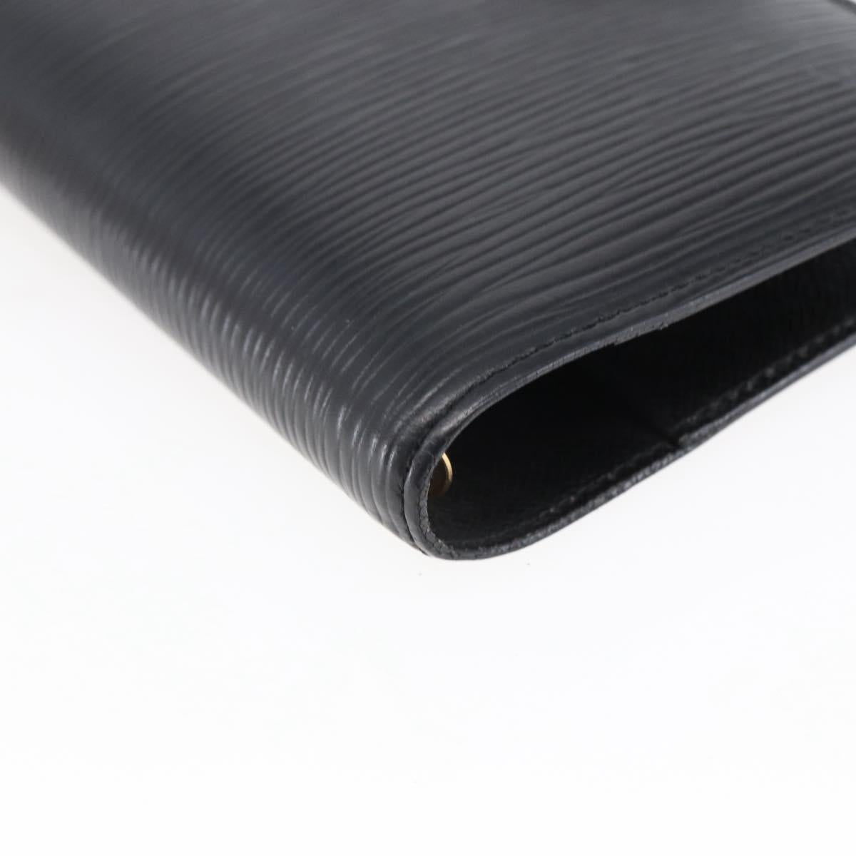 LOUIS VUITTON Epi Agenda PM Day Planner Cover Black R20052 LV Auth 147269