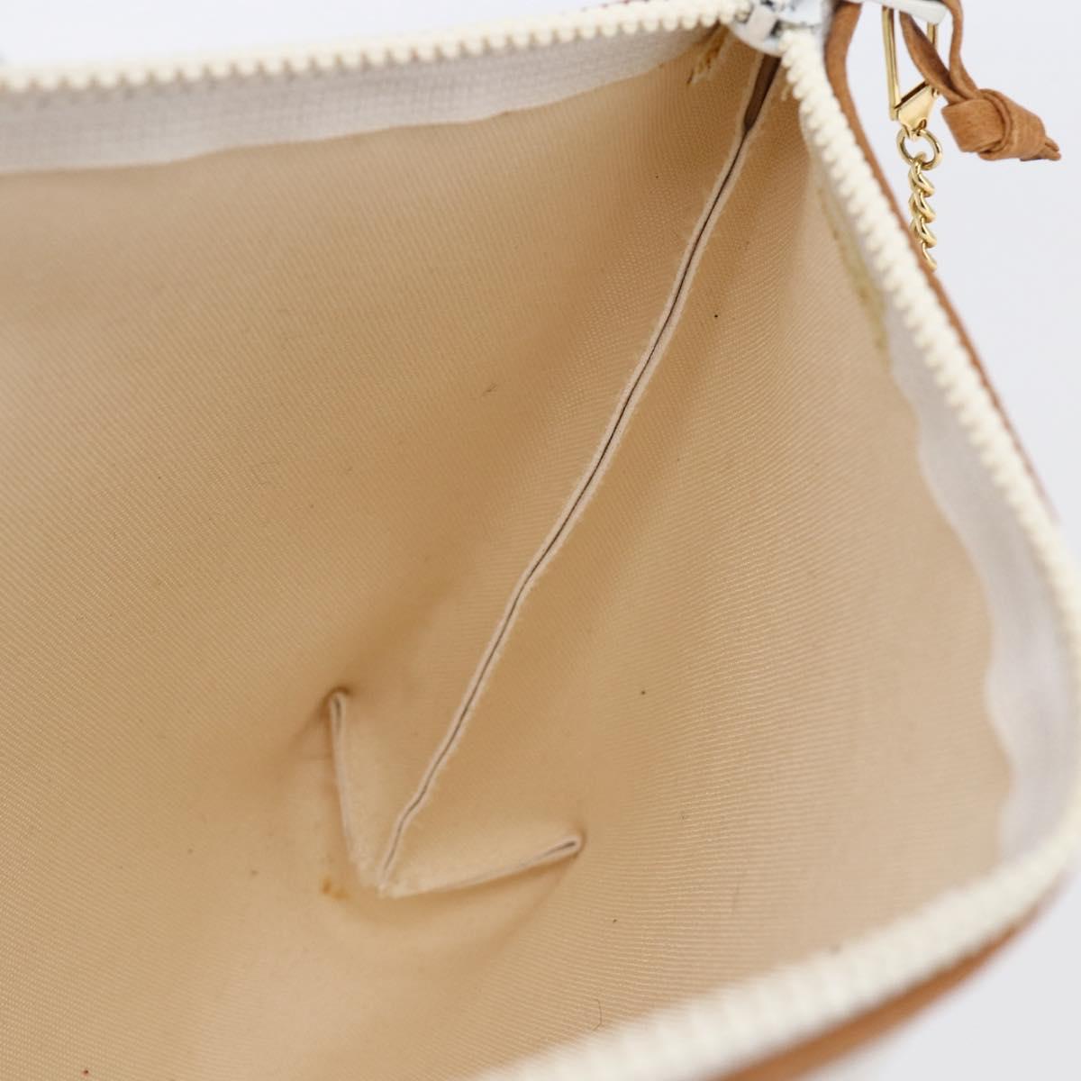 GUCCI GG Supreme GUCCI PLUS Clutch Bag PVC Leather White Auth 147271