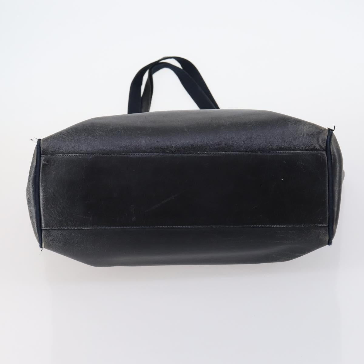 Salvatore Ferragamo Vala Shoulder Bag Leather 2Set Brown Navy Auth 147275