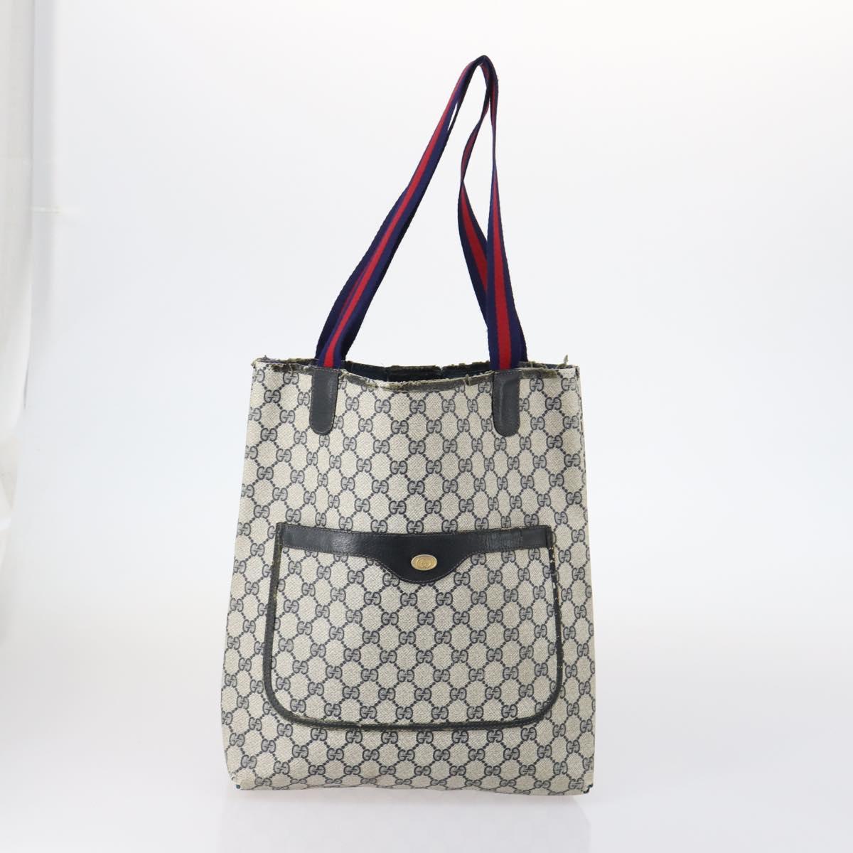 GUCCI Burberry PRADA Tote Bag PVC Nylon 3 Set Navy Beige Auth 147276