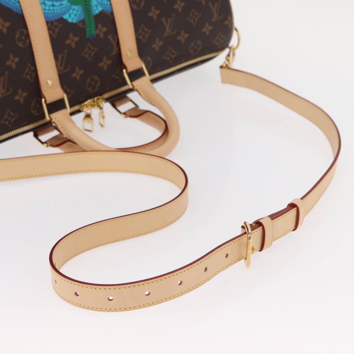 LOUIS VUITTON Yayoi Kusama Keepall Bandouliere 45 Bag M46441 LV Auth 147286SM