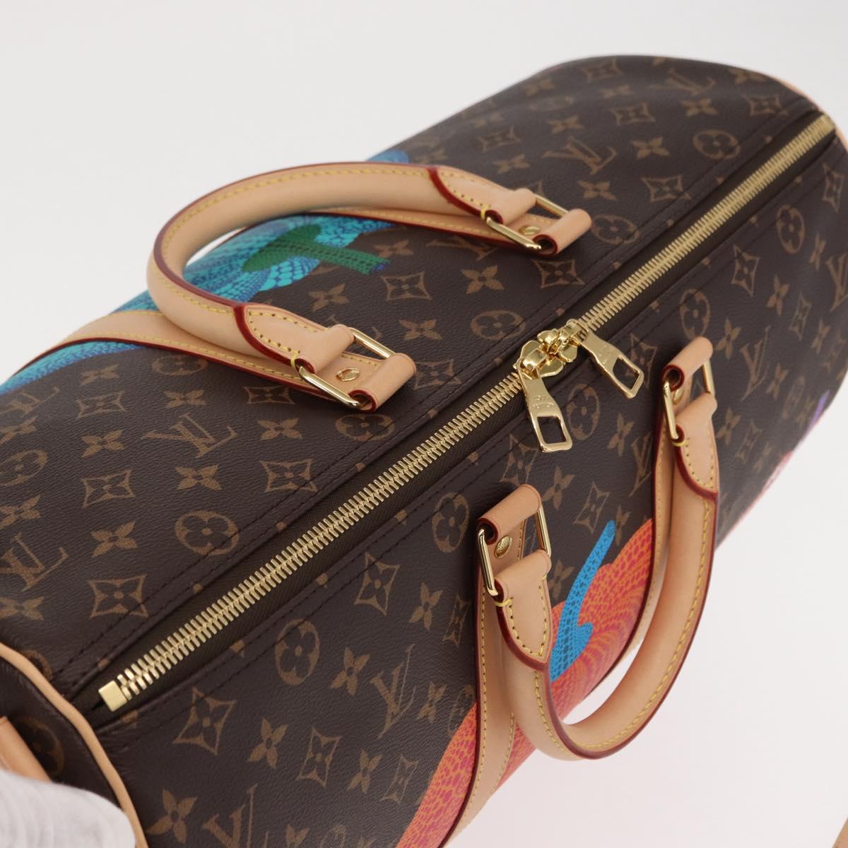LOUIS VUITTON Yayoi Kusama Keepall Bandouliere 45 Bag M46441 LV Auth 147286SM