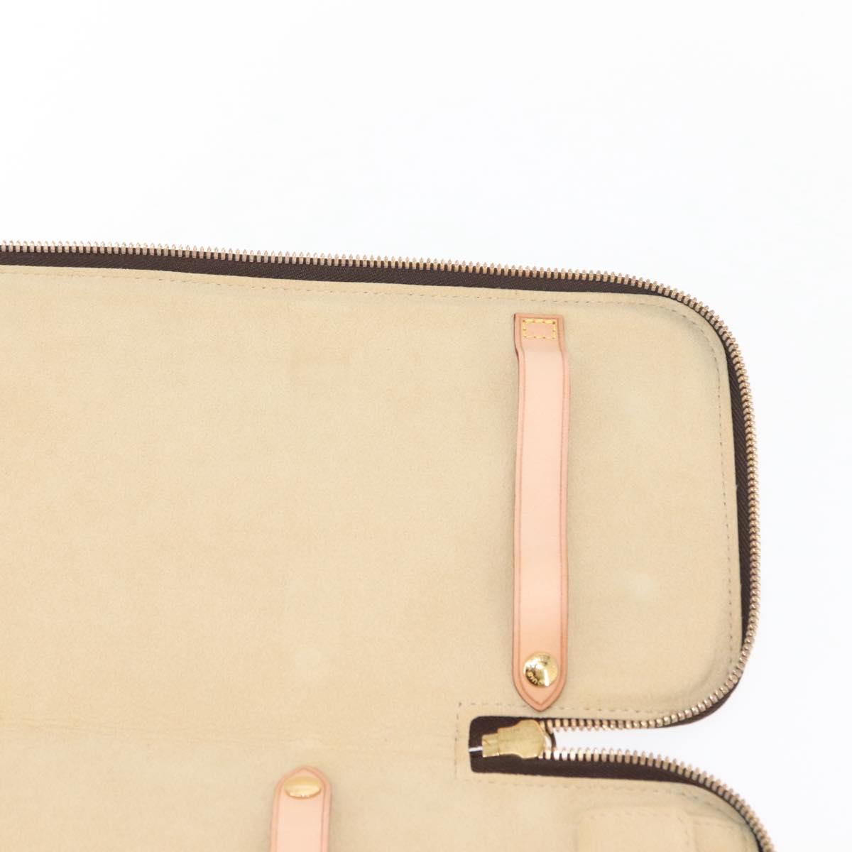 LOUIS VUITTON Monogram Etui 5 Cravat Necktie Case M47535 LV Auth 147323