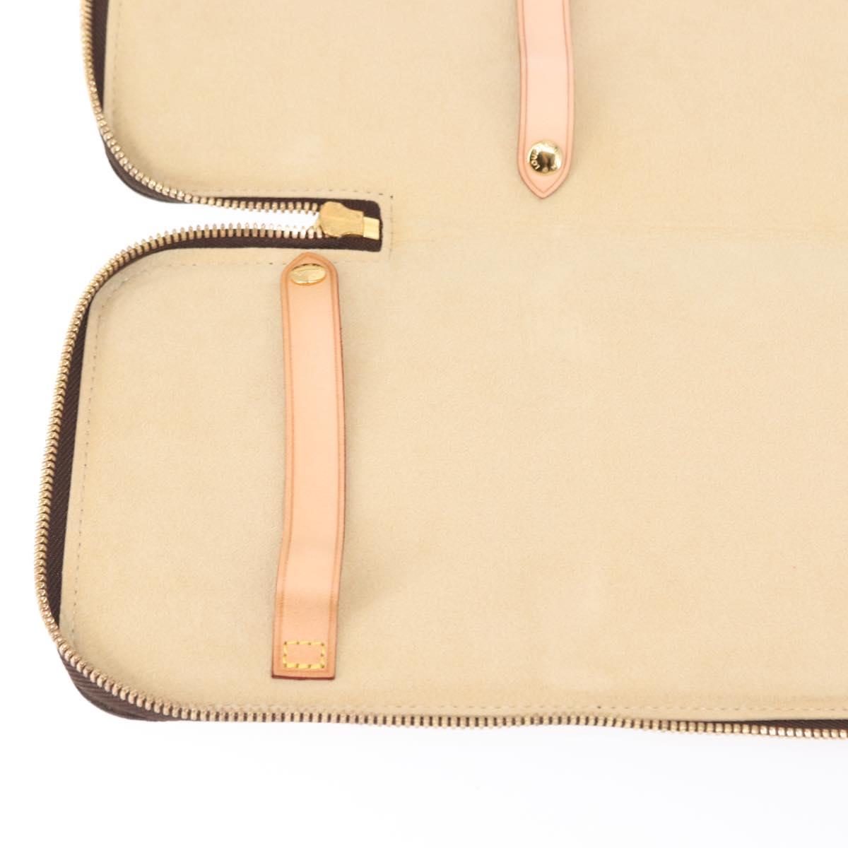 LOUIS VUITTON Monogram Etui 5 Cravat Necktie Case M47535 LV Auth 147323