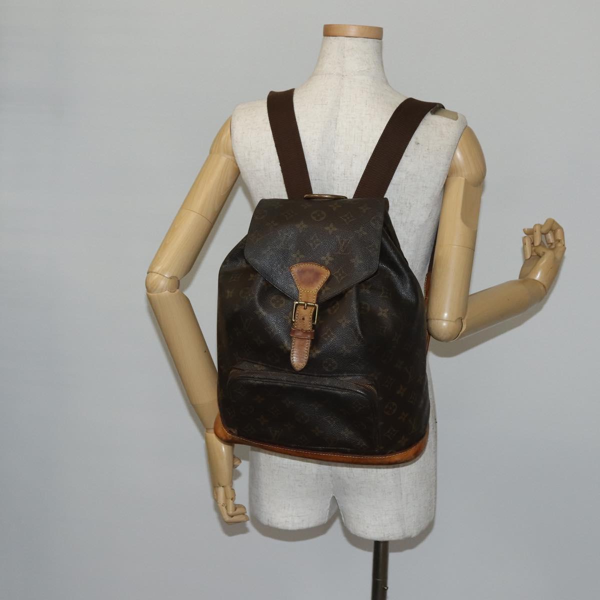 LOUIS VUITTON Monogram Montsouris GM Backpack M51135 LV Auth 147333