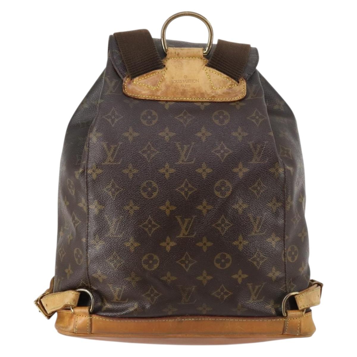 LOUIS VUITTON Monogram Montsouris GM Backpack M51135 LV Auth 147333