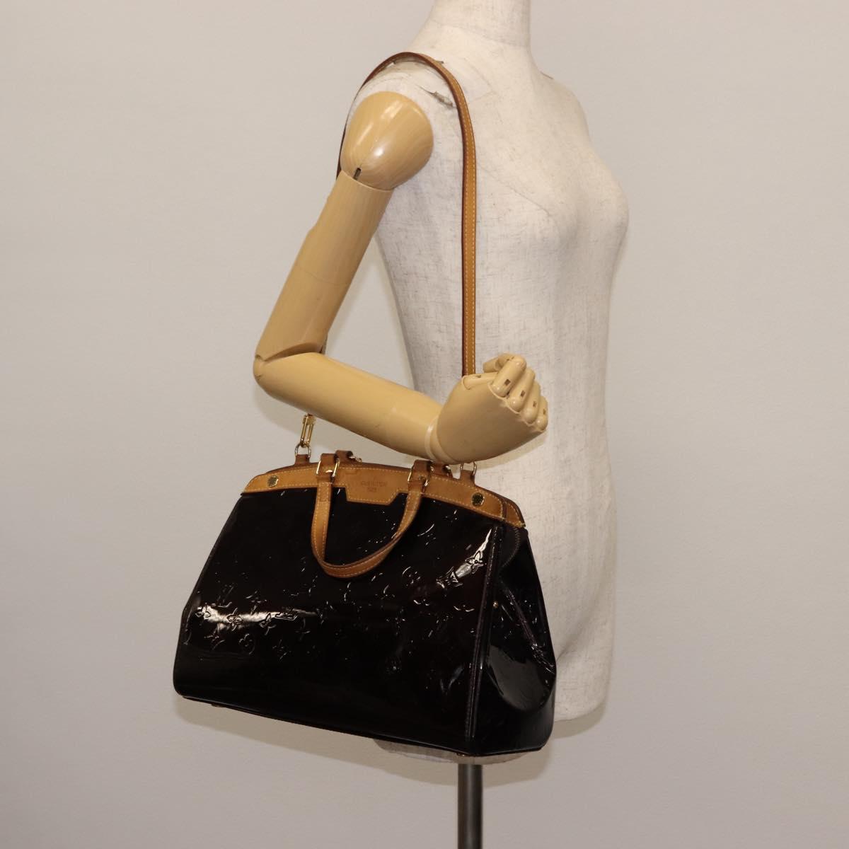 LOUIS VUITTON Monogram Vernis Blair MM Hand Bag 2way Amarante M91619 Auth 147336