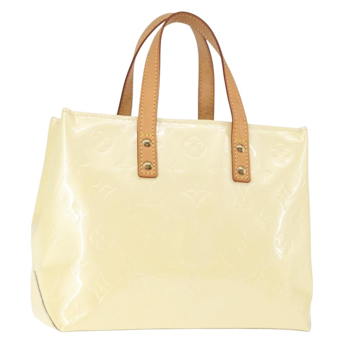 LOUIS VUITTON Monogram Vernis Reade PM Hand Bag Perle M91336 LV Auth 147341