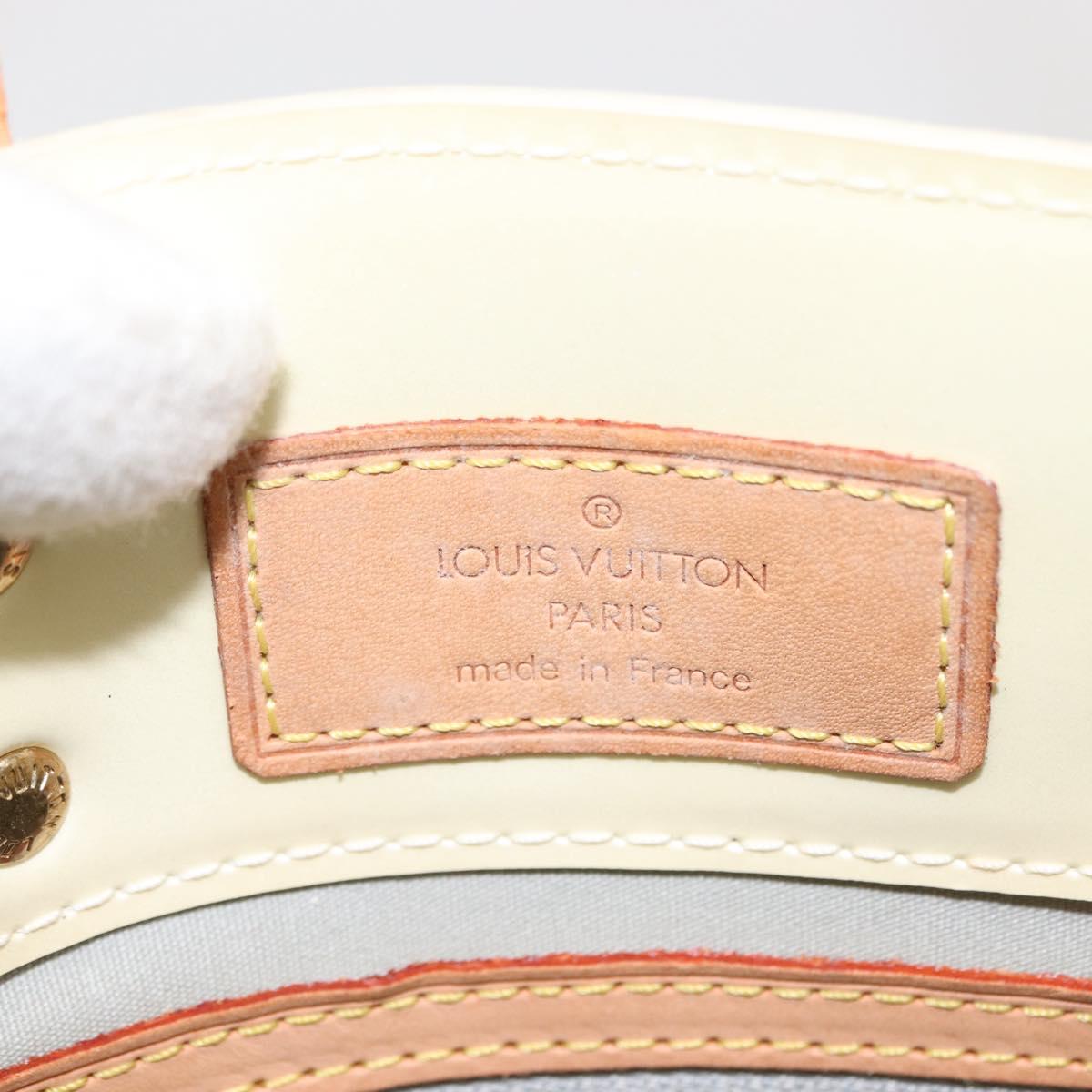 LOUIS VUITTON Monogram Vernis Reade PM Hand Bag Perle M91336 LV Auth 147341