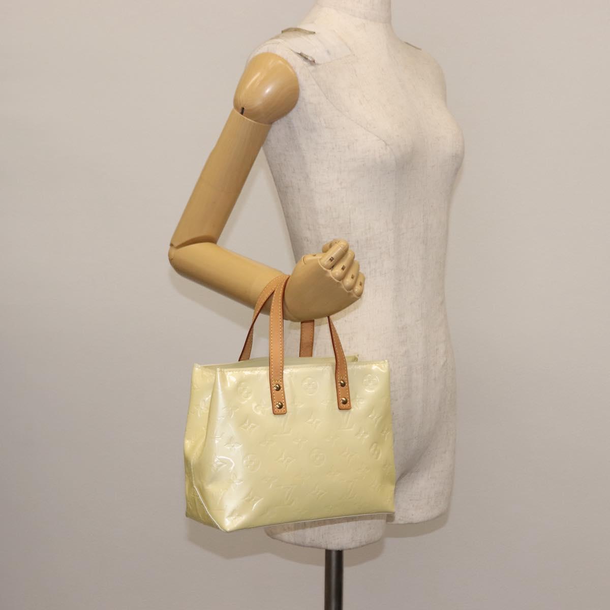 LOUIS VUITTON Monogram Vernis Reade PM Hand Bag Perle M91336 LV Auth 147341