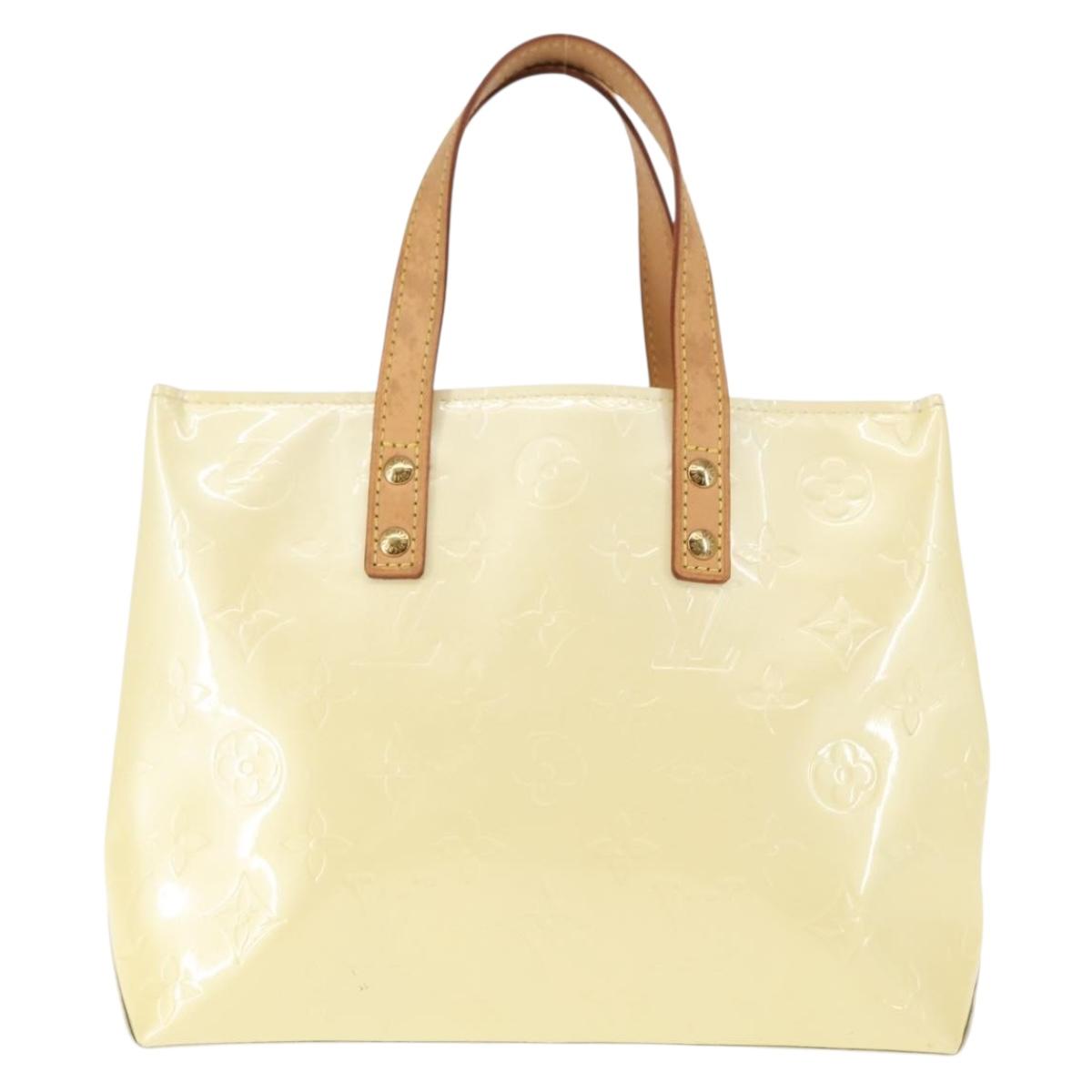 LOUIS VUITTON Monogram Vernis Reade PM Hand Bag Perle M91336 LV Auth 147341
