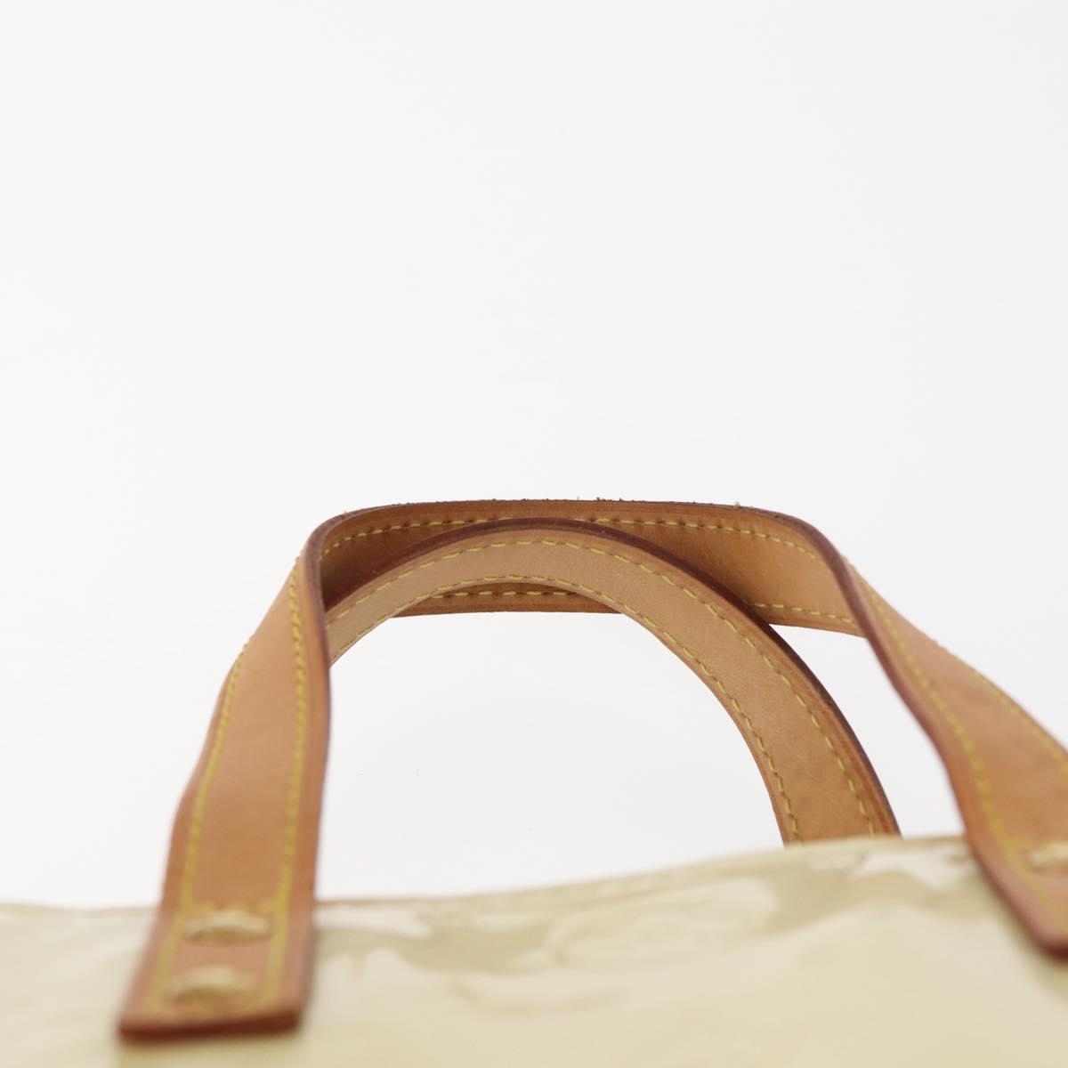 LOUIS VUITTON Monogram Vernis Reade PM Hand Bag Perle M91336 LV Auth 147341