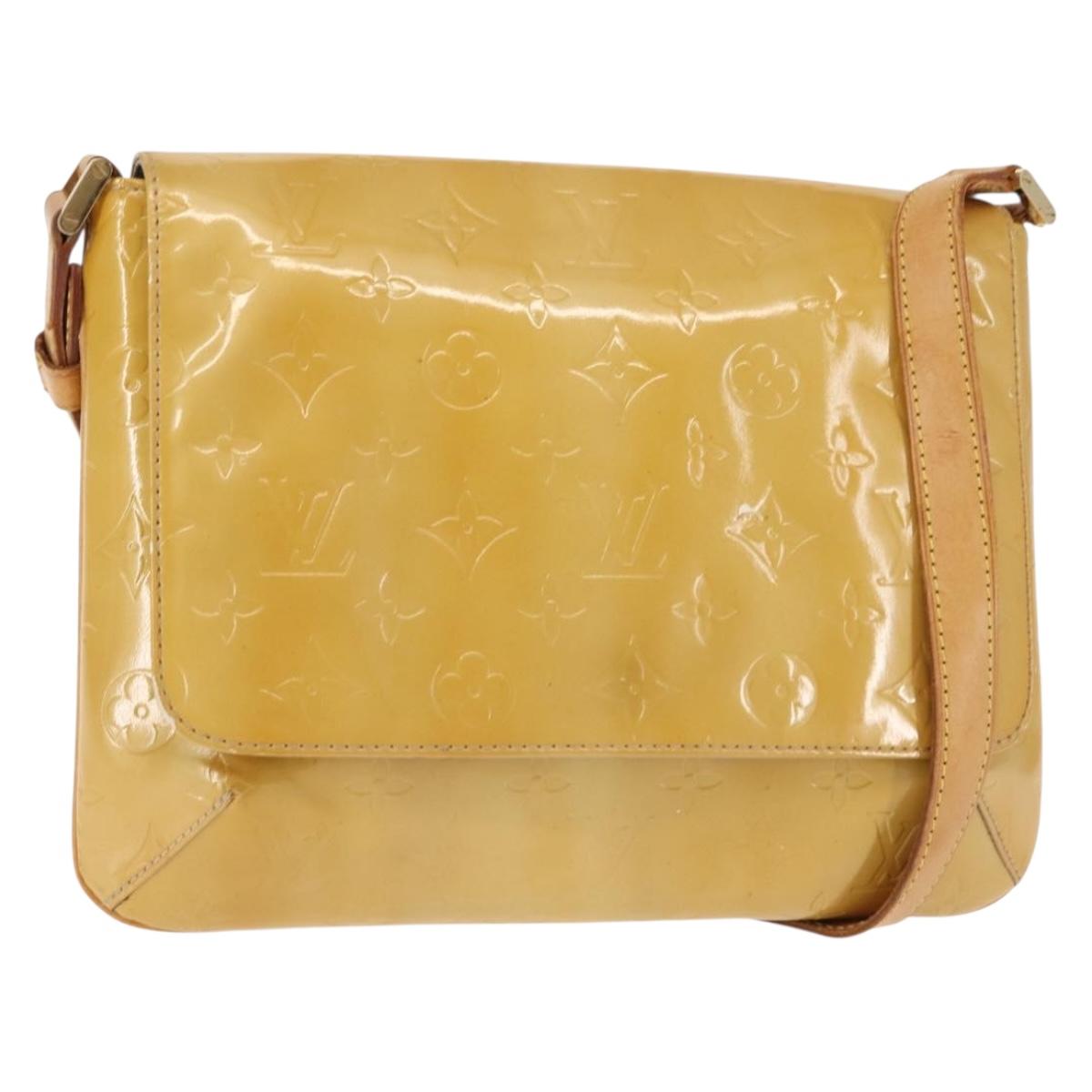 LOUIS VUITTON Monogram Vernis Thompson Street Bag Beige M91301 LV Auth 147342