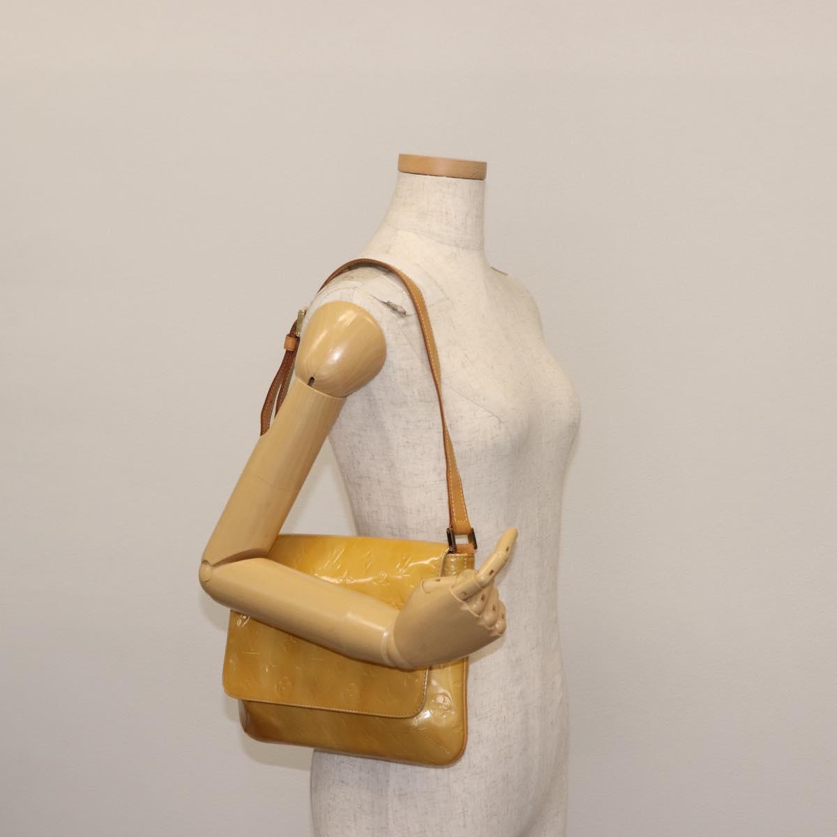 LOUIS VUITTON Monogram Vernis Thompson Street Bag Beige M91301 LV Auth 147342