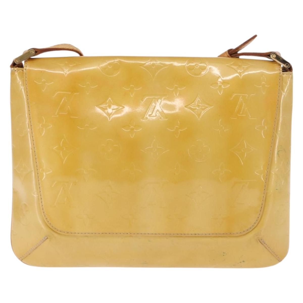 LOUIS VUITTON Monogram Vernis Thompson Street Bag Beige M91301 LV Auth 147342