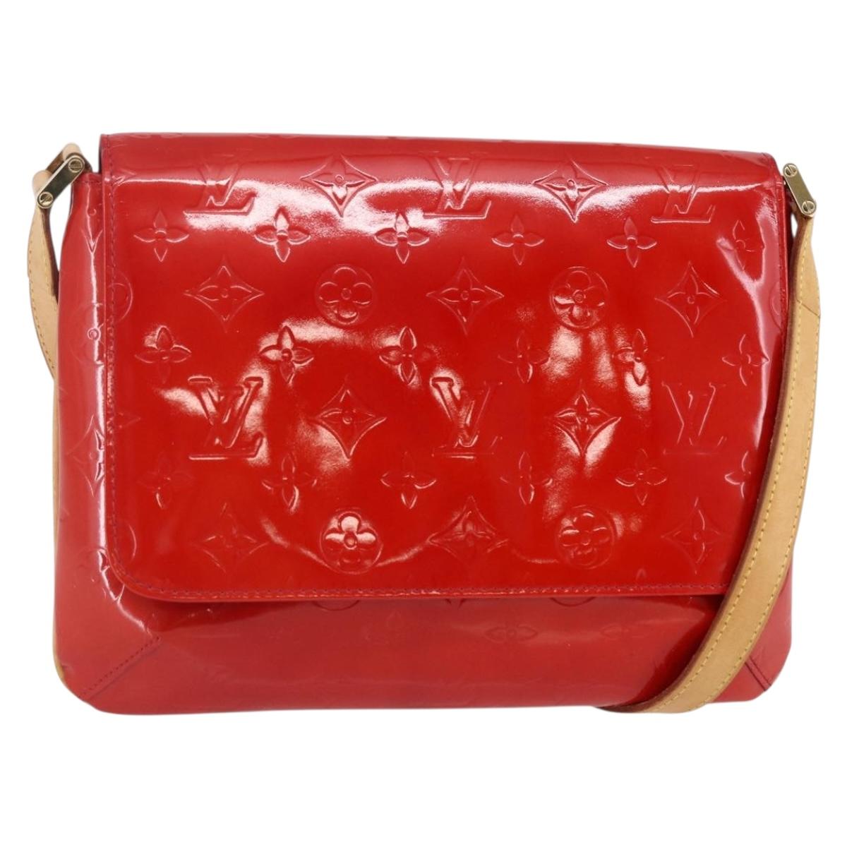 LOUIS VUITTON Monogram Vernis Thompson Street Bag Red Rouge M91094 Auth 147343
