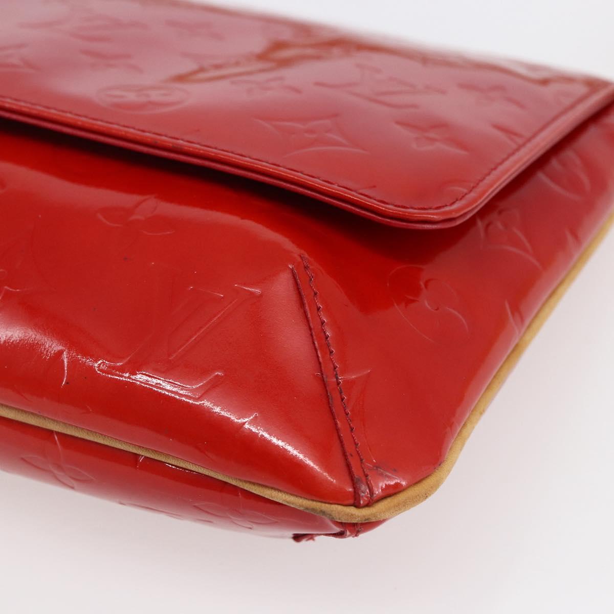 LOUIS VUITTON Monogram Vernis Thompson Street Bag Red Rouge M91094 Auth 147343
