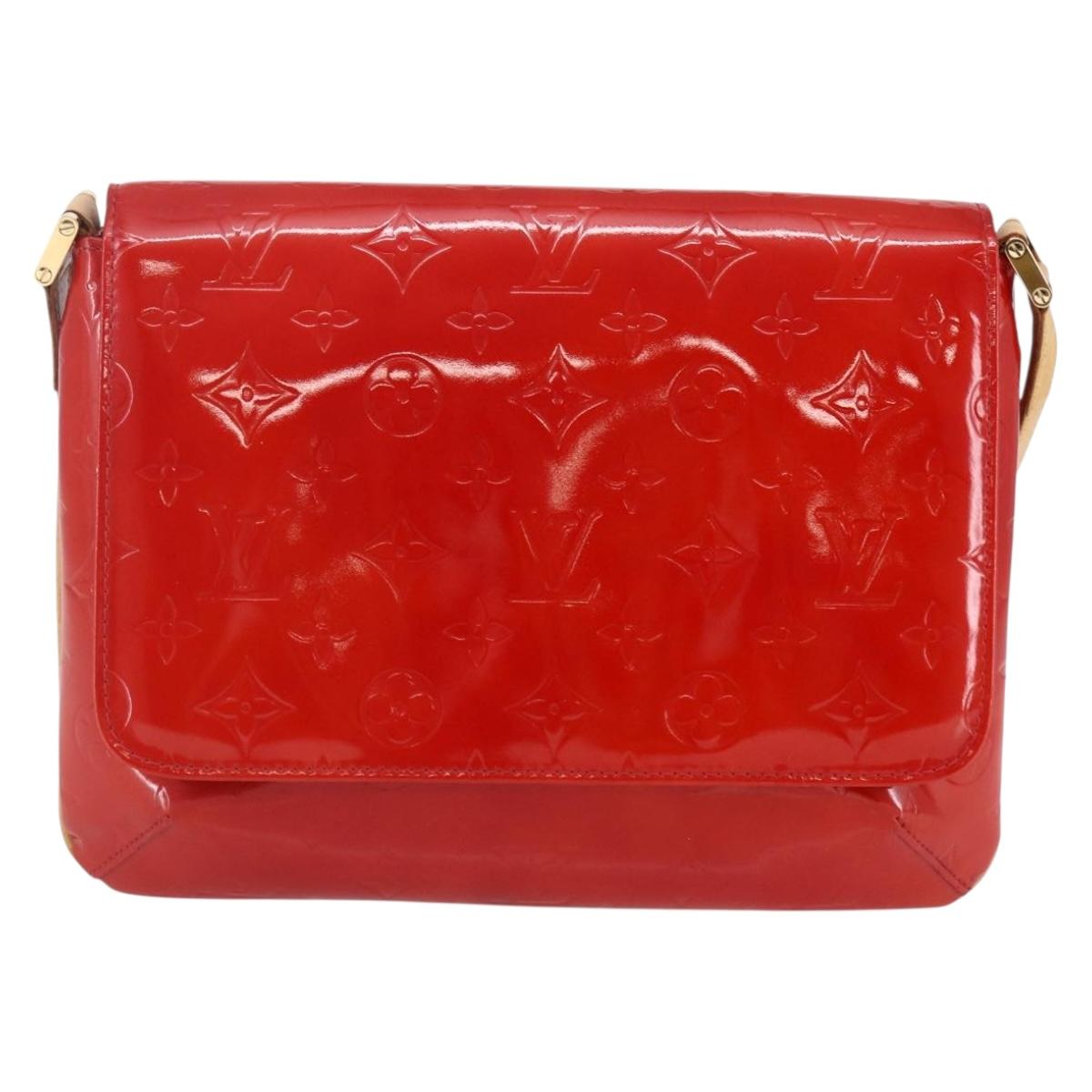LOUIS VUITTON Monogram Vernis Thompson Street Bag Red Rouge M91094 Auth 147343