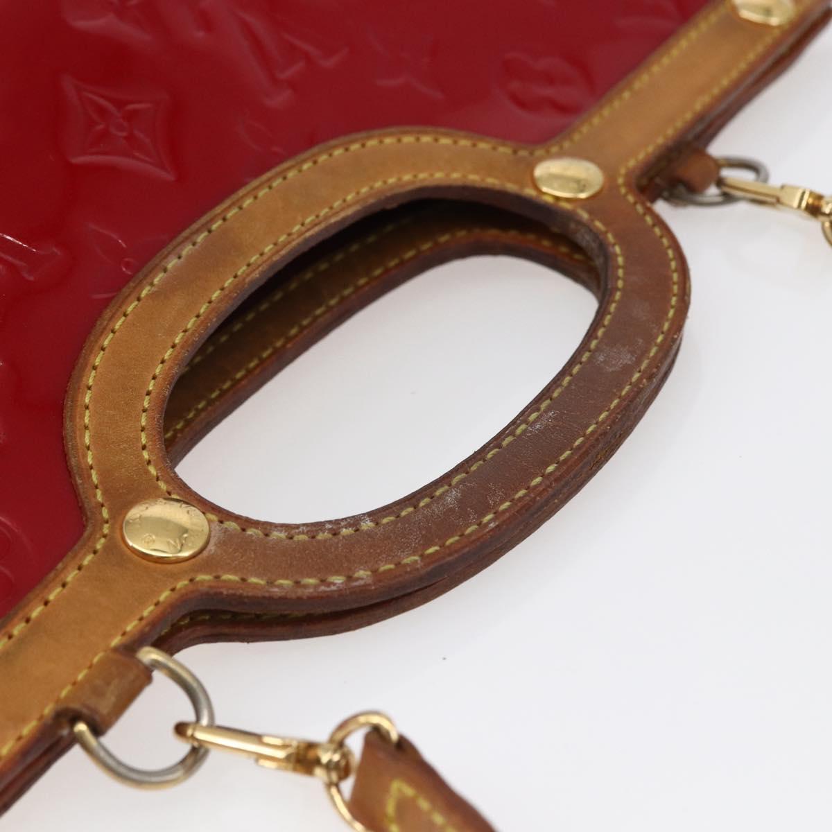 LOUIS VUITTON Monogram Vernis Roxbury Drive Bag Pomme D'amour M91987 Auth 147344