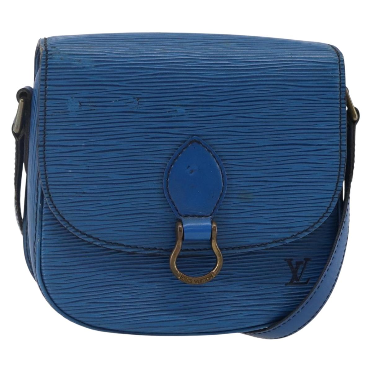 LOUIS VUITTON Epi Saint Cloud PM Shoulder Bag Blue M52195 LV Auth 147347