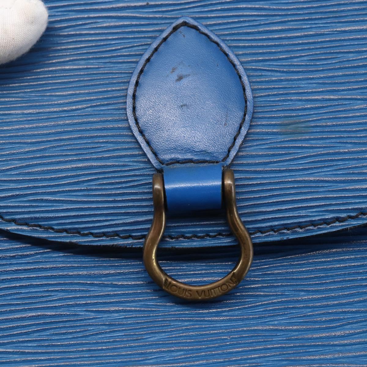 LOUIS VUITTON Epi Saint Cloud PM Shoulder Bag Blue M52195 LV Auth 147347