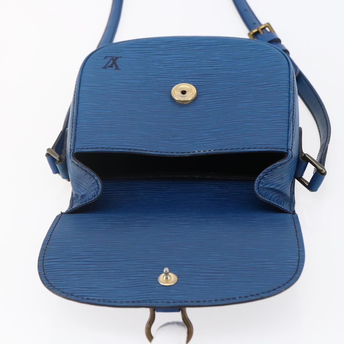 LOUIS VUITTON Epi Saint Cloud PM Shoulder Bag Blue M52195 LV Auth 147347