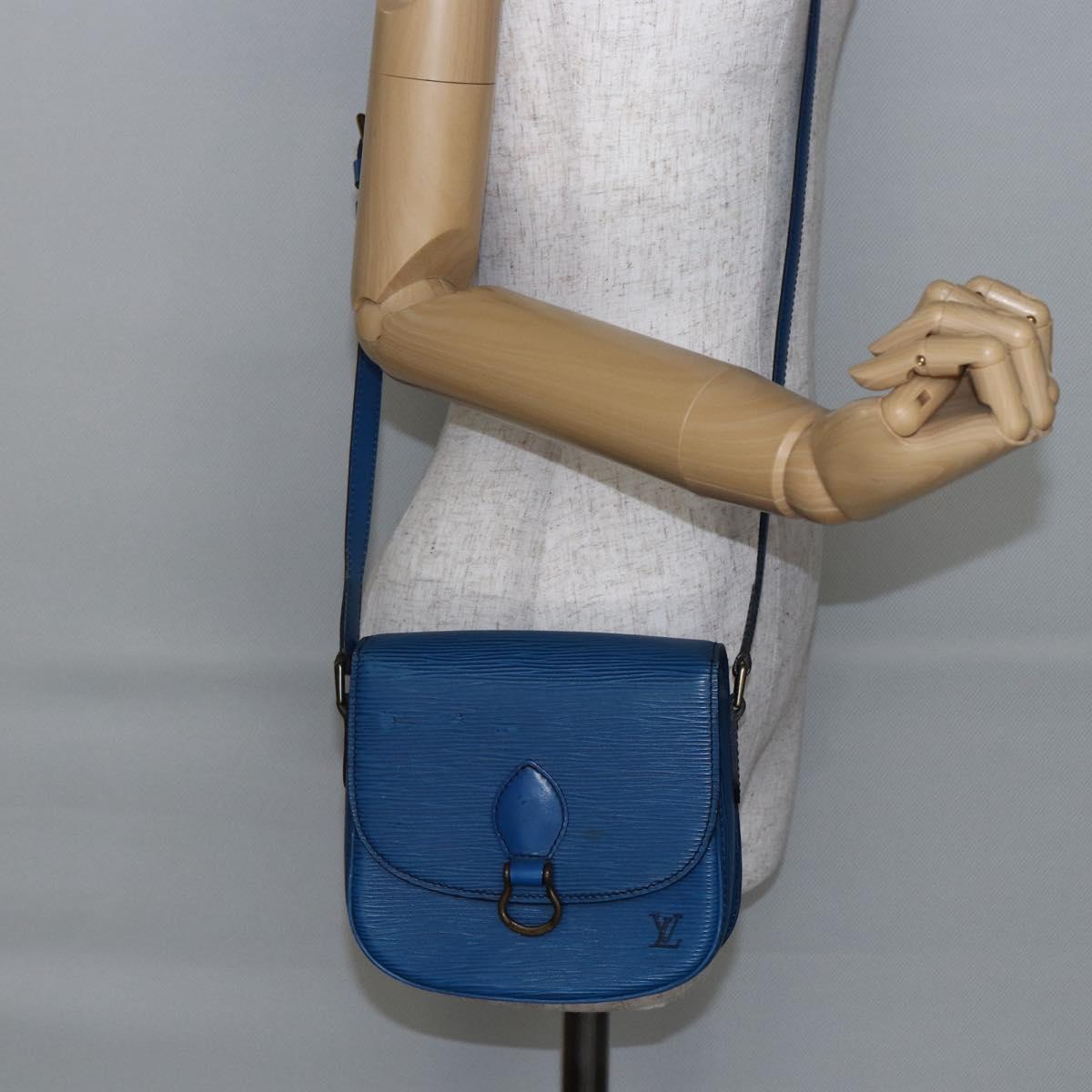 LOUIS VUITTON Epi Saint Cloud PM Shoulder Bag Blue M52195 LV Auth 147347