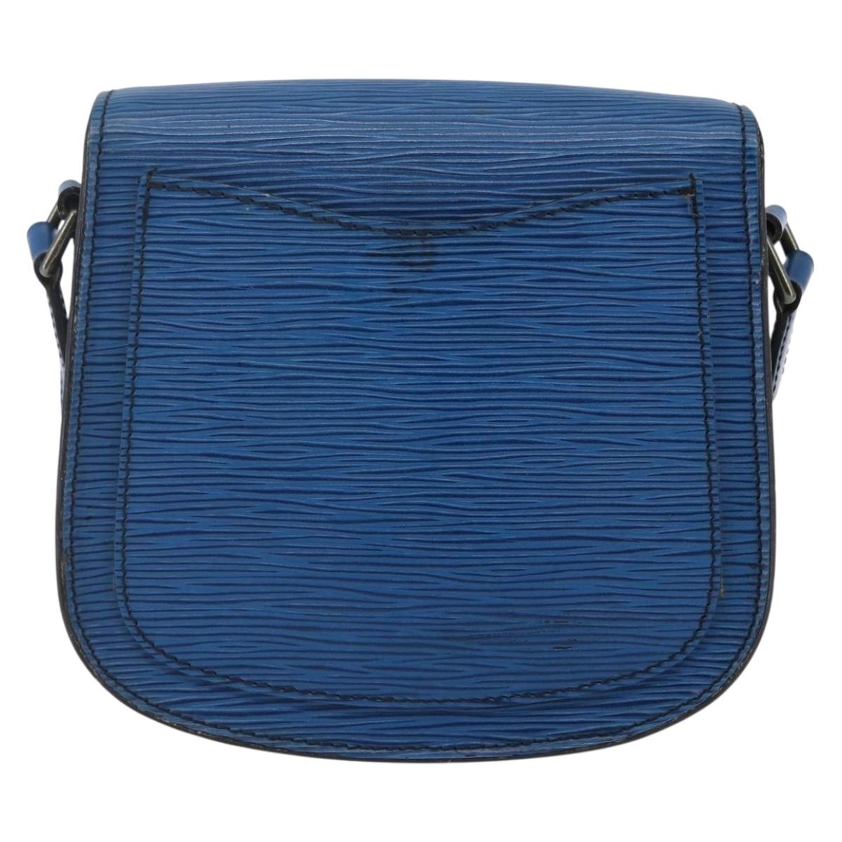 LOUIS VUITTON Epi Saint Cloud PM Shoulder Bag Blue M52195 LV Auth 147347