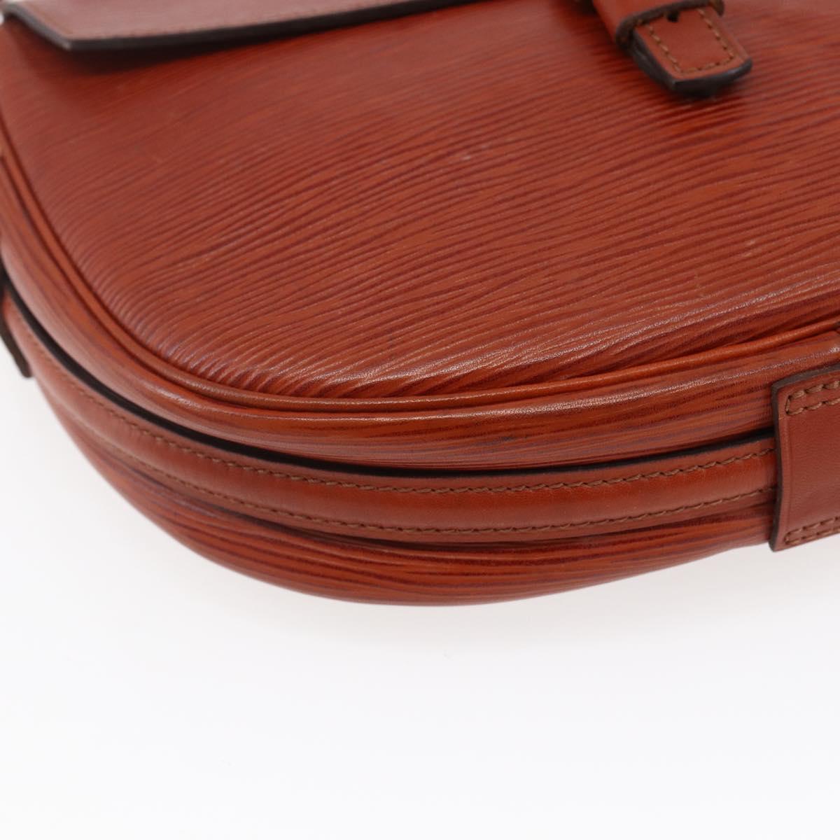 LOUIS VUITTON Epi Jeune Fille MM Shoulder Bag Kenya Brown M52153 LV Auth 147348