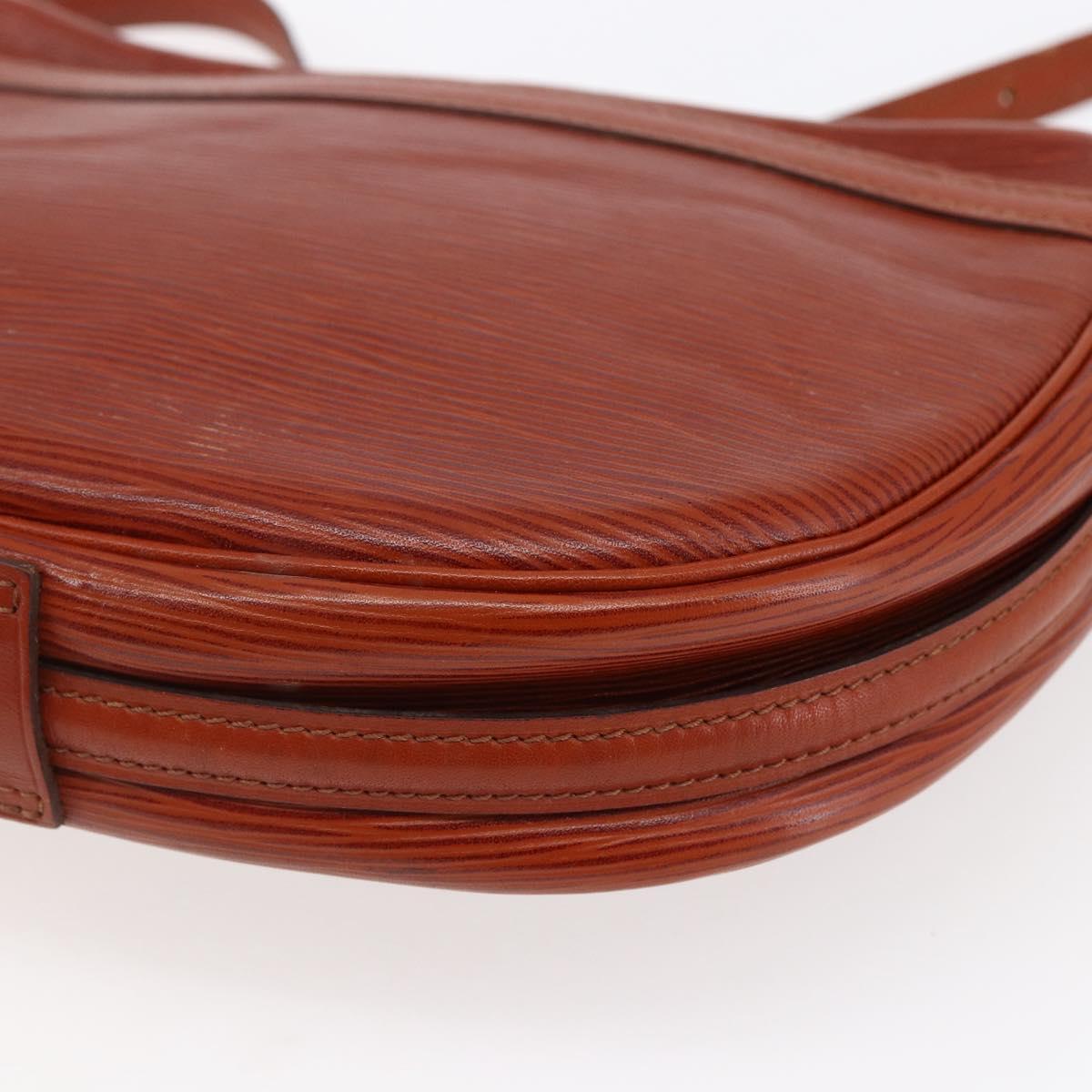 LOUIS VUITTON Epi Jeune Fille MM Shoulder Bag Kenya Brown M52153 LV Auth 147348