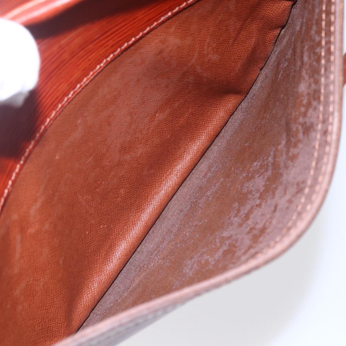 LOUIS VUITTON Epi Jeune Fille MM Shoulder Bag Kenya Brown M52153 LV Auth 147348