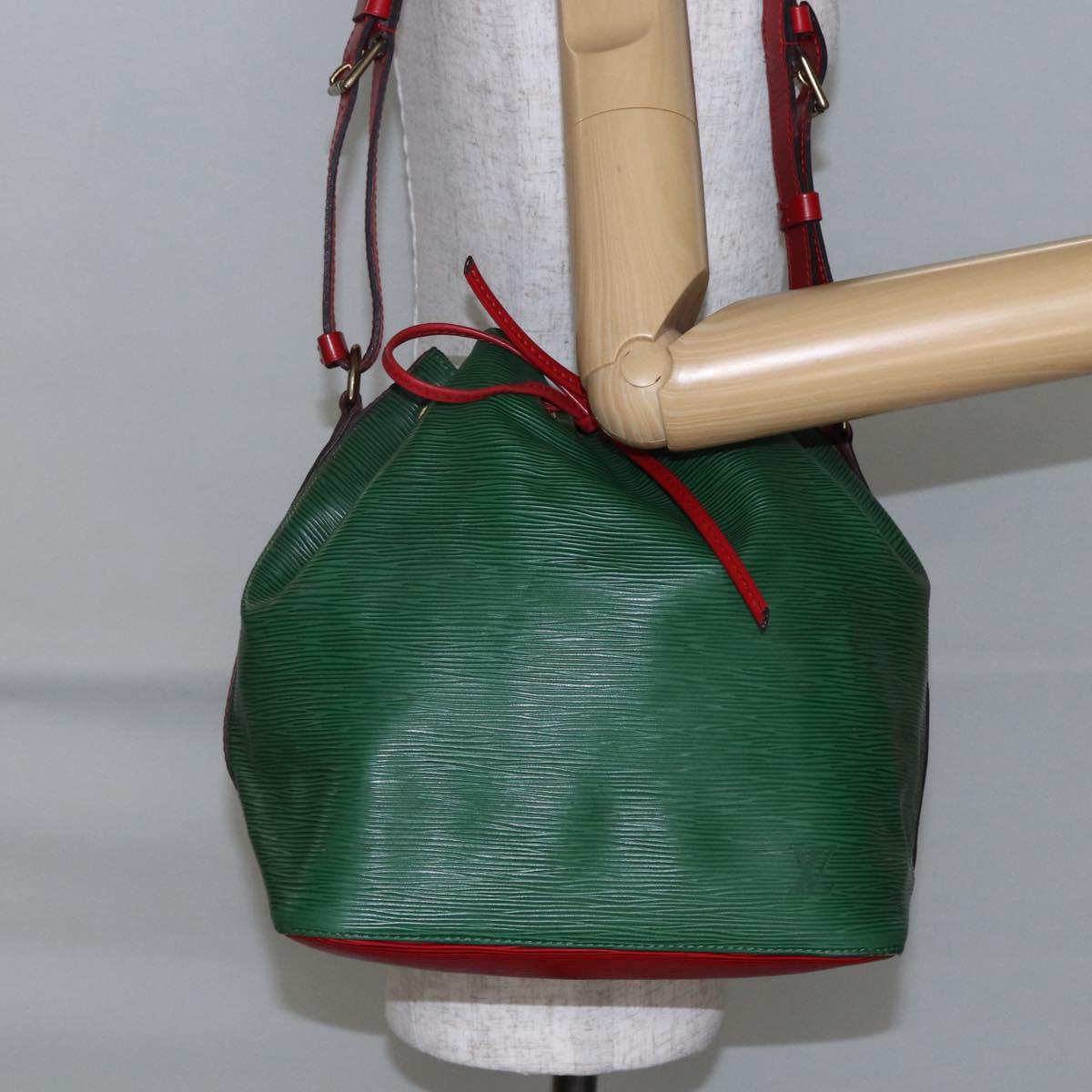 LOUIS VUITTON Epi Petit Noe Shoulder Bag By color Green Red M44147 Auth 147351