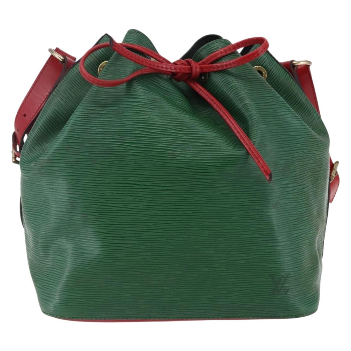 LOUIS VUITTON Epi Petit Noe Shoulder Bag By color Green Red M44147 Auth 147351