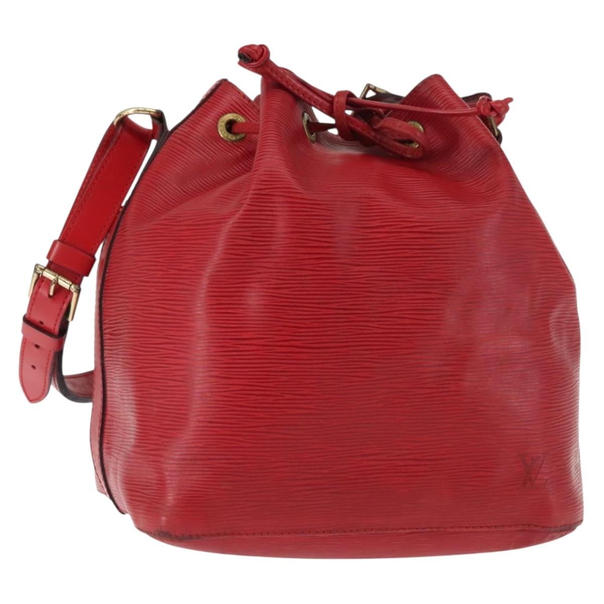 LOUIS VUITTON Epi Petit Noe Shoulder Bag Red M44107 LV Auth 147352