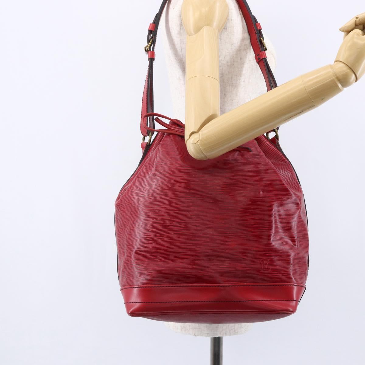 LOUIS VUITTON Epi Noe Shoulder Bag Red M44007 LV Auth 147353