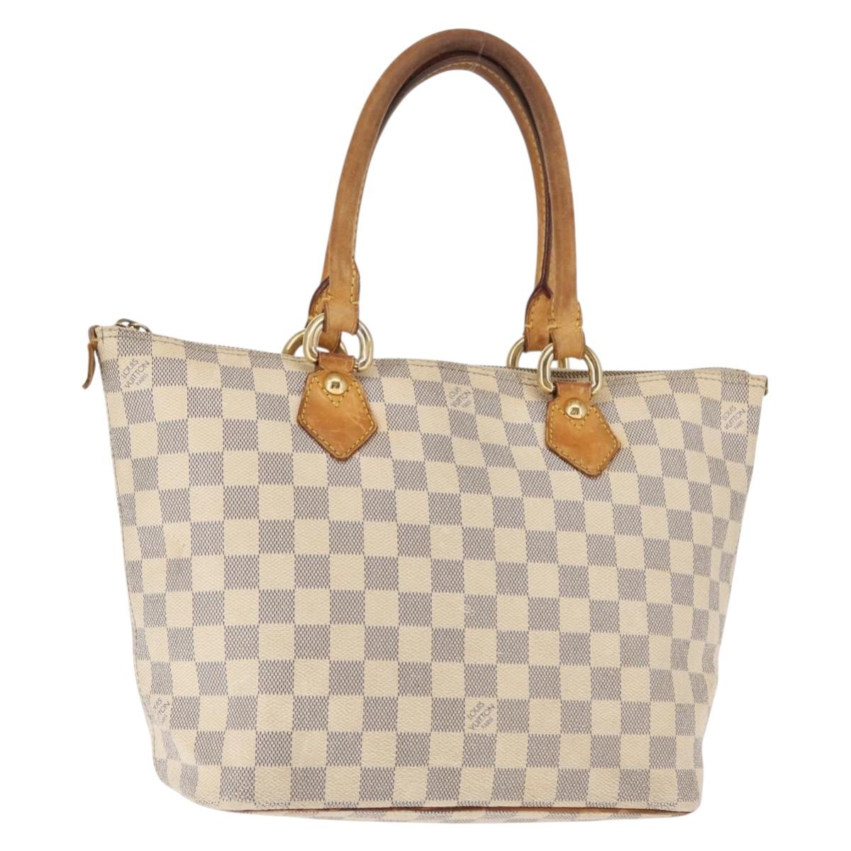 LOUIS VUITTON Damier Azur Saleya PM Tote Bag N51186 LV Auth 147356